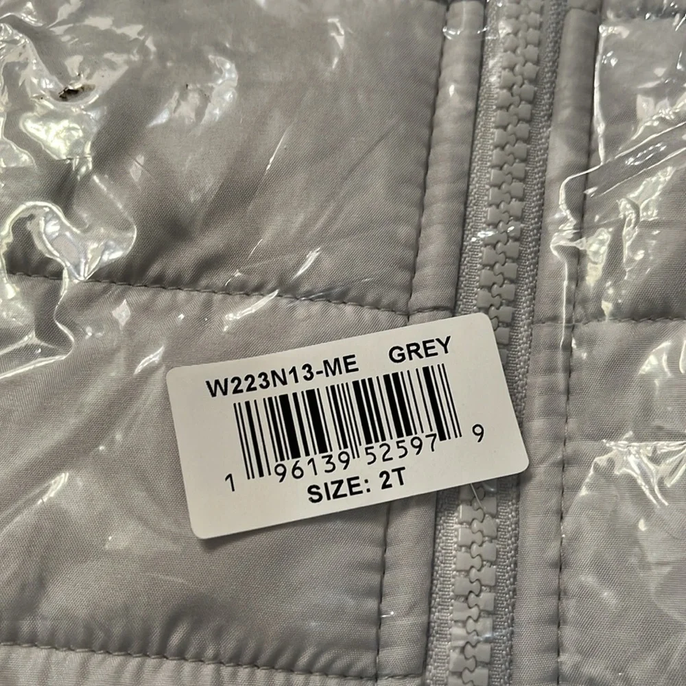 Weathertamer Toddler Girls Gray Faux Fur Trim Jacket & Fleece Beanie Set/NWT/2T